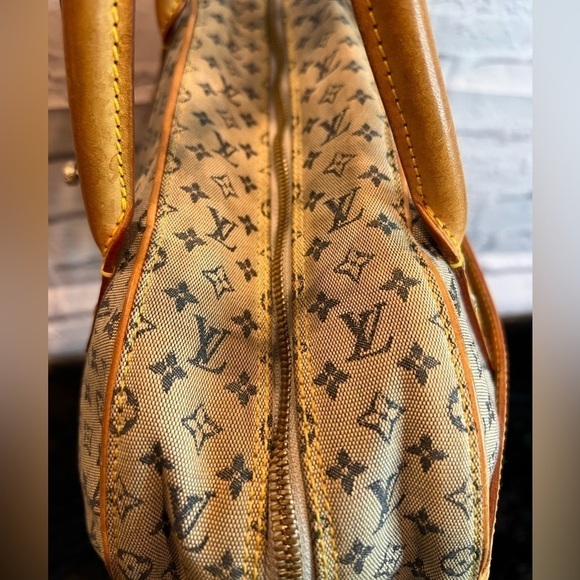 LOUIS VUITTON Blue Monogram Mini Marie Mini Lin Boston Bag - Picture 3 of 14